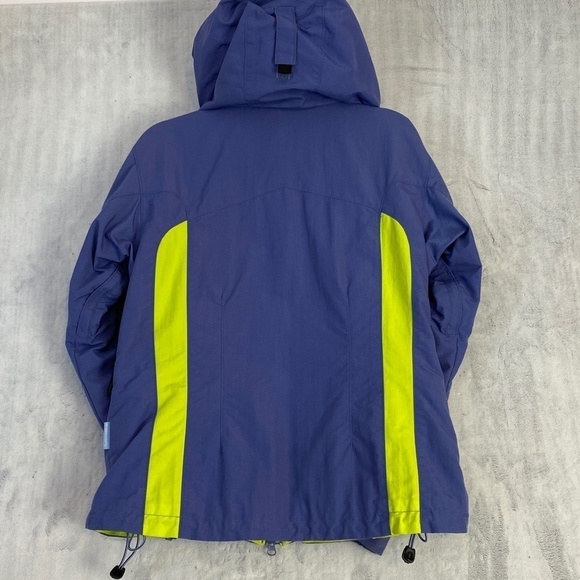 Columbia Convert Jacket Womens Med Purple Yellow Vintage Y2K Convertible Hooded - Picture 3 of 14